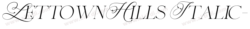 LettownHills Italic字体转换